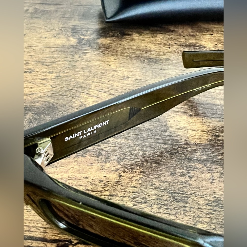 Saint Laurent Olive Rectangular Sunglasses - image 4
